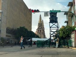 Las principales calles del Centro ya se encuentran cerradas para los festejos por la Independencia. EL INFORMADOR / S. Rodríguez