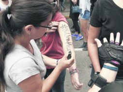 Guadalajara. 'Vivas nos queremos', 'No fue tu culpa' y 'Ni una menos', fueron algunas de las frases más sonadas. EL INFORMADOR / A. Camacho