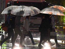 En las prefecturas de Kochi y Oita, los aguaceros ocasionaron que amplias zonas se inundaran. AFP / K. Nogi