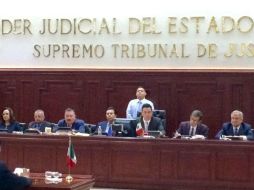 En sesión del Tribunal este lunes de dio cuenta de la suspensión provisional en favor del ex presidente del Poder Judicial. EL INFORMADOR / R. Rivas