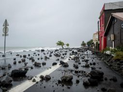 El huracán, de categoría 5, se encamina rumbo a Puerto Rico, tras su paso por Dominica. AFP / L. Chamoiseau