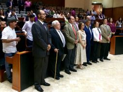 En la imagen los siete académicos o empresarios que tomaron protesta. EL INFORMADOR / R. Rivas