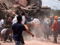 El Mandatario destacó que ‘hoy se enfrenta una nueva emergencia’ en la Ciudad de México y en los estados de Puebla y Morelos. EFE / T. Rivera