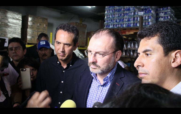 Videgaray participó esta semana en la Asamblea General de la ONU, antes de visitar el centro de acopio en Nueva Jersey.