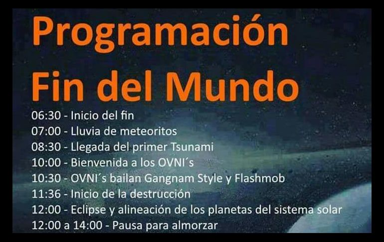 No faltó la circulación del gráfico con la programación del día.