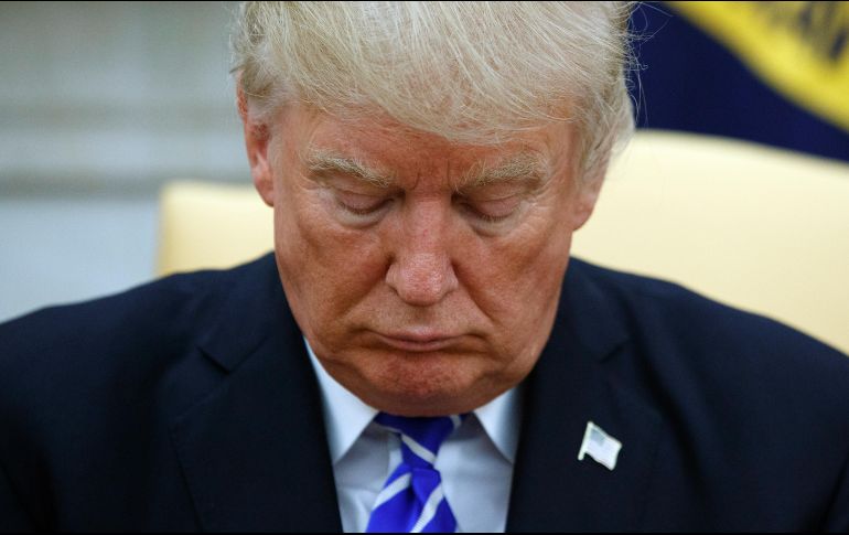 Trump hace la declaratoria un día después que la Casa Blanca negó que Trump prefiera dedicarse a su polémica sobre la NFL. AP/E.Vucci