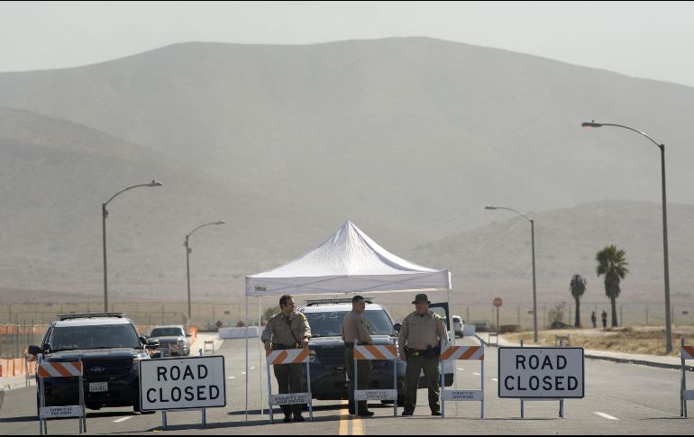 La zona en la que se erigirán los ejemplares se encuentra vigilada por fuerzas del orden.