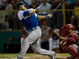 Manny Rodríguez inició la reaccón de los charros cuando pegó jonrón en el tercer rollo. FACEBOOK/CharrosBeisbolOficial.