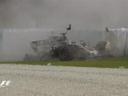 El incidente puso fin a la sesión 20 minutos antes de lo previsto. TWITTER / @F1