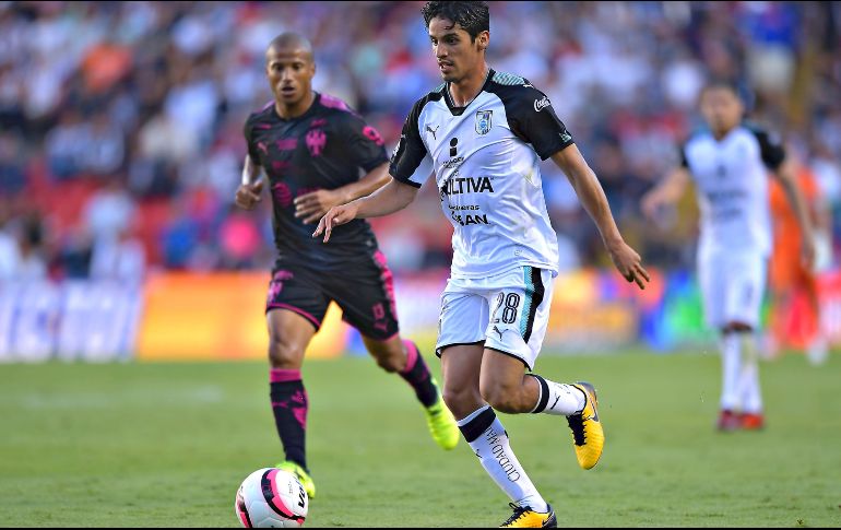 Acción del partido entre Querétaro y Rayados en el estadio Corregidora. MXS / I. Ortiz