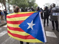 El presidente francés no menciona las escenas de violencia registradas este domingo en Cataluña. NTX / A. Salamé