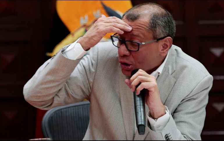 Glas, de 48 años y quien debería ser detenido por la Policía Judicial para ser llevado a una cárcel, se encontraría en su residencia en una urbanización privada en la provincia del Guayas. EFE / J. Jácome