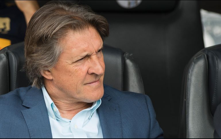 Egea dirigió cinco partidos con los felinos, en los cuales solo sumó un punto tras el empate de la Jornada 8 ante las Chivas de Guadalajara. MEXSPORT / ARCHIVO