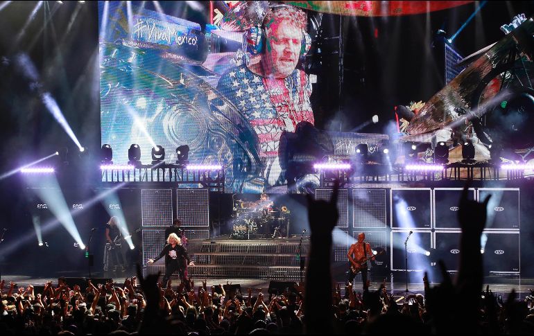 El grupo de rock anoche en el Auditorio Telmex. EL INFORMADOR/M. Vargas