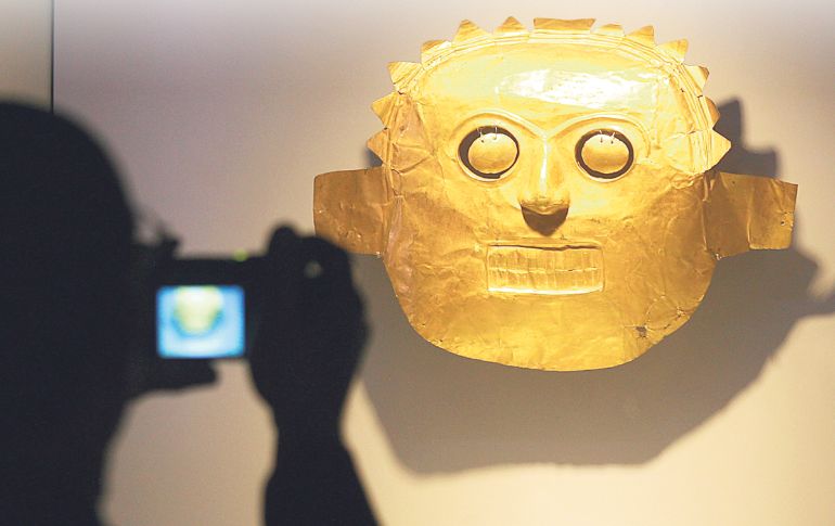 Muestra de la exposición 'El oro de Colombia' en el Instituto Cultural Cabañas.