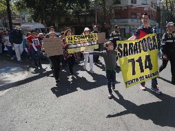 Cientos de personas formaron dos contingentes que marcharon desde distintos puntos. SUN / A. Acosta