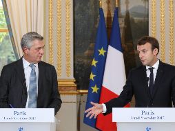 El anuncio fue realizado luego de un encuentro celebrado este lunes en París por el presidente francés Emmanuel Macron. AFP / L. Marin