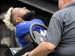 Odell Beckham Jr. se lastimó en el juego ante los Cargadores, por el momento no hay una fecha definida para su operación. AP / E. Rutherford