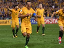 Tim Cahill hizo un doblete para darle a su equipo la posibilidad de asistir a Rusia 2018. AFP/W. West
