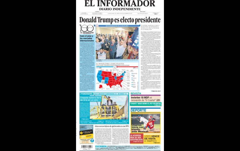 2016: De manera sorpresiva, el empresario gana las elecciones de EU.