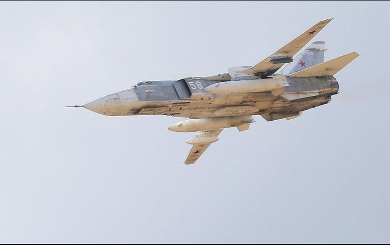 El accidente no causó daños en las instalaciones de la base aérea. EFE/ M. Shipenkov