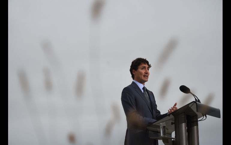 Trudeau habló durante una conferencia de prensa en la embajada canadiense en EU. AFP / A. Caballero-Reynolds