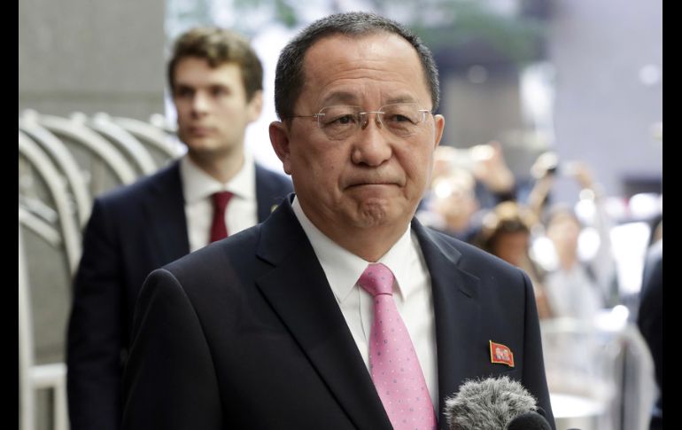Ri Yong-ho, canciller de Corea del Norte, hizo sus declaraciones ante miembros rusos de la prensa de visita en su país. AP / ARCHIVO