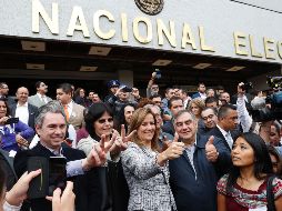 Margarita Zavala tras registrarse como aspirante a candidata independiente a la Presidencia de la República. SUN/L. Cortés
