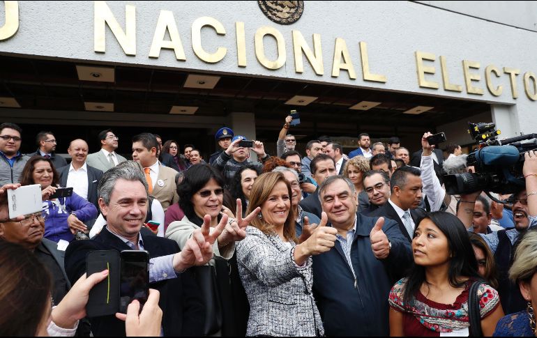 Margarita Zavala tras registrarse como aspirante a candidata independiente a la Presidencia de la República. SUN/L. Cortés