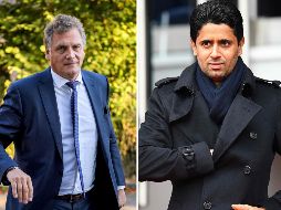 Al-Khelaifi (D) habría puesto el inmueble a disposición de Valcke (I) desde 2007 hasta 2016. AFP/ARCHIVO