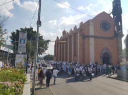 El contingente salió de El Refugio a las 16:45 horas entre rezos y alabanzas. EL INFORMADOR/G. Gallo