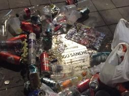 La conmemoración de Sánchez, seguidor declarado del Real Madrid, en el nuevo estadio del Atlético ha causado polémica. TWITTER/@ivancastello