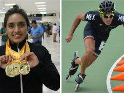 Arantxa Chávez se colgó tres medallas de oro en la pasada Universiada Mundial de Taipei; Jorge Luis Martínez obtuvo la plata en el Campeonato Mundial de Patinaje Nanjing. TWITTER / @codejalisco