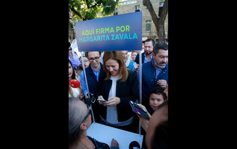La aspirante a una candidatura pretende recabar un millón de firmas, diez por ciento de las cuales espera que provengan de Jalisco. EL INFORMADOR / M. Vargas