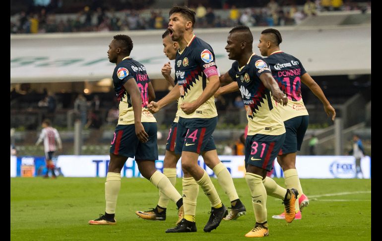 Oribe Peralta anotó el primer gol de América al minnuto 70.MEXSPORT/ J. Ramírez