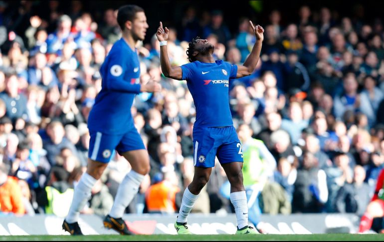 Con esta victoria, Chelsea le arrebata el cuarto puesto de la general al Watford al llegar a 16 unidades, por los 15 en que se estancó su rival en turno. APF / I. Kington