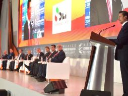 El Mandatario participó en la edición 15 de la Cumbre de Negocios presidida por el empresario Miguel Alemán Velasco. TWITTER / @PresidenciaMX
