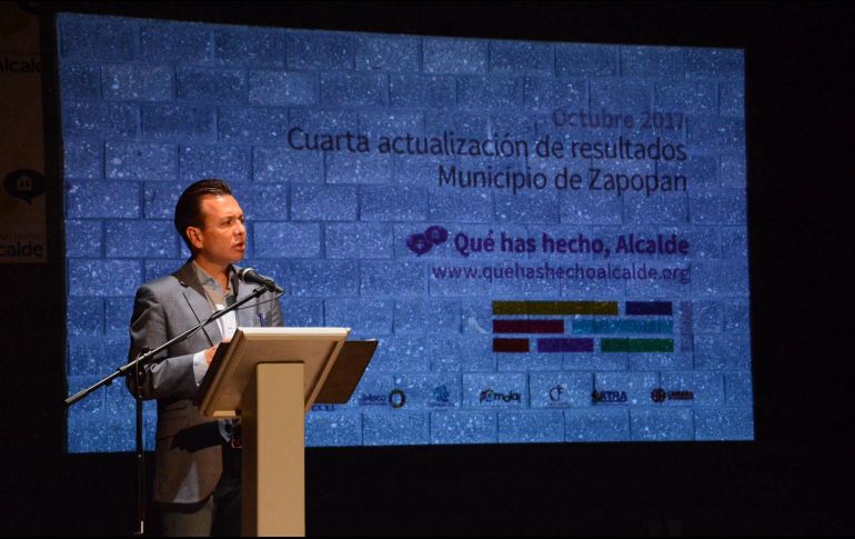 El alcalde zapopano, Pablo Lemus, dijo que acepta los datos de Jalisco Cómo Vamos, pues sirven como contrapeso a la función política. FACEBOOK/PabloLemusN