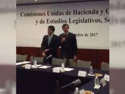Los senadores de Morena, PAN, PRD y PT llegaron al acuerdo de retirarse del análisis de la Ley de Ingresos 2018. TWITTER / @JCRomeroHicks