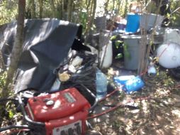 Tras asegurar el predio, las fuerzas federales y estatales destruyeron el 