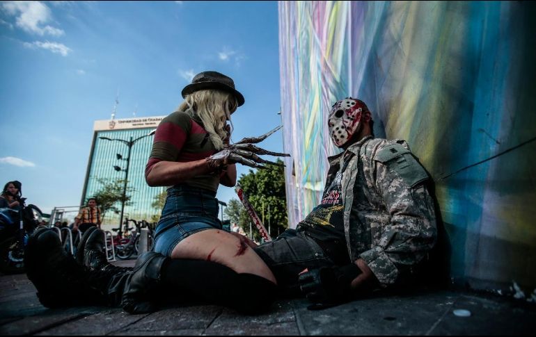 La asistencia no fue la esperada, pero aun así los asistentes se lucieron con las caracterizaciones. EL INFORMADOR/F. Atilano