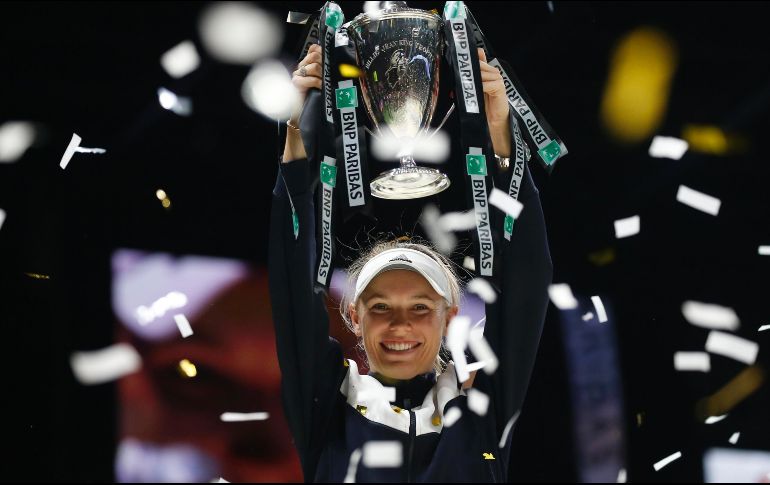 Wozniacki, de 27 años, será número tres en el ránking mundial a partir de este lunes. EFE / W. Woon