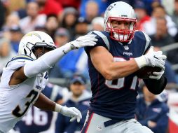 El único touchdown de Nueva Inglaterra llegó en un pase de dos yardas por parte de Brady a Rob Gronkowsk. AFP/M. Meyer