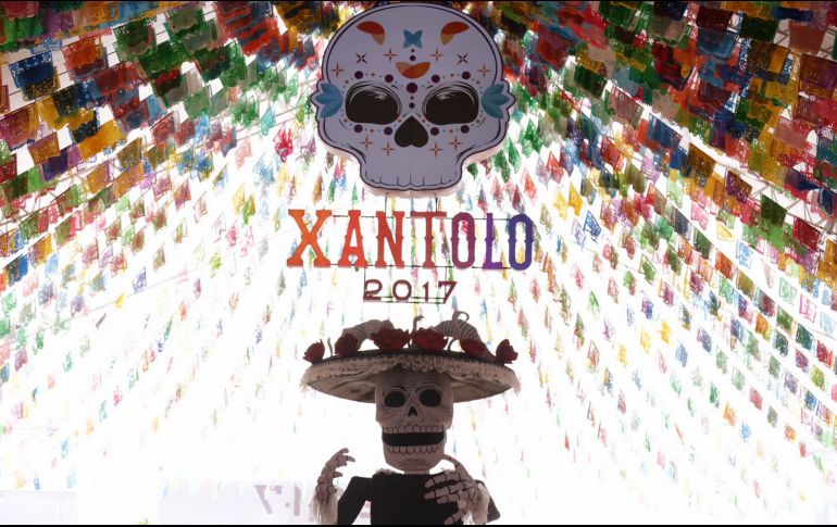 Para la ocasión se elaboró una catrina de aserrín. NTX / ESPECIAL