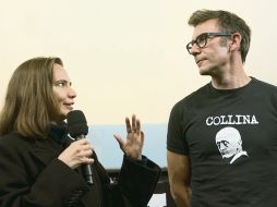 Talento. Michel Hazanavicius con la directora general del FICM, Daniela Michel. ESPECIAL