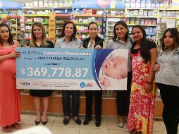 Vida y Familia Nacional A.C., que recibe y capacita a mujeres embarazadas de bajos recursos, recibió un cheque por 369 mil 778.87 pesos. EL INFORMADOR/M. Vargas