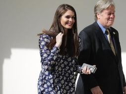 Hope Hicks, de 28 años, es una de las personas más cercanas al presidente Donald Trump. AFP / ARCHIVO