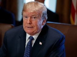 Donald Trump durante una reunión con su gabinete en la Casa Blanca este miércoles. AP/E. VUCCI