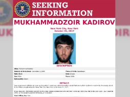 El ataque perpetrado por Sayfullo Saipov y presuntamente por Kadirov (foto) dejó ocho muertos y 12 heridos el martes. AP / FBI