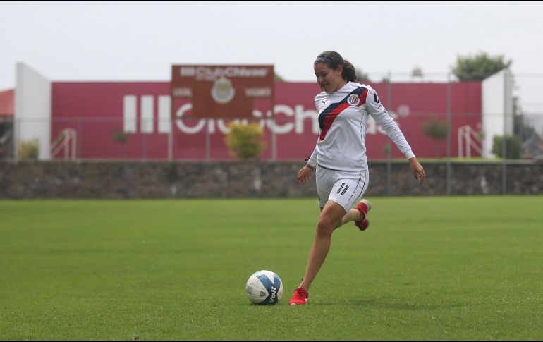 La goleadora rojiblanca, Norma Palafox, dice que Chivas es digno aspirante a la corona. EL INFORMADOR/F. Atilano